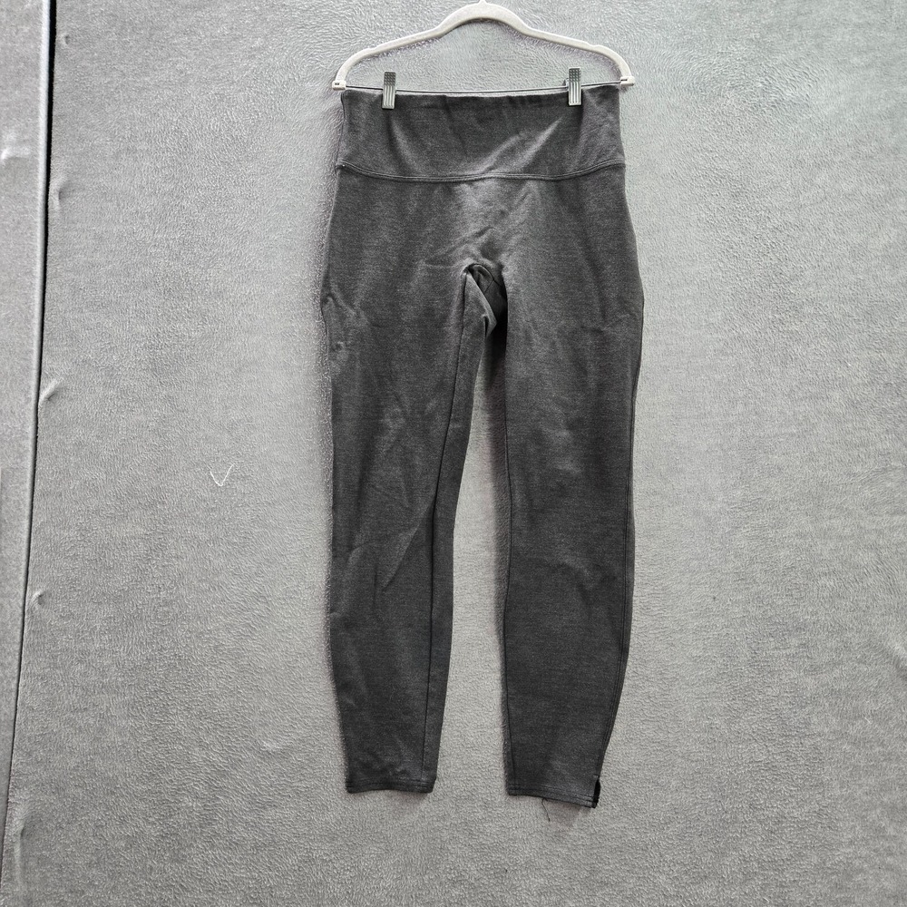 Spanx‎ Women Activewear Pants Large Tall Gray Leggings High Rise 28 in Inseam